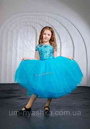 Дитяча біле плаття Глорія з паєтками Кривий Ріг