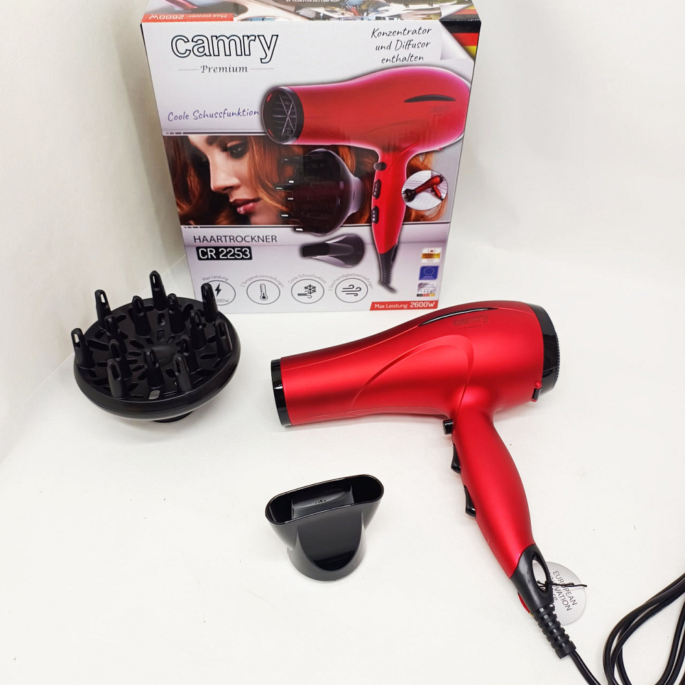 Фен с режимом регулировки температуры Camry, Фен без вреда для волос для разных типов волос MH-36 Львов - изображение 9
