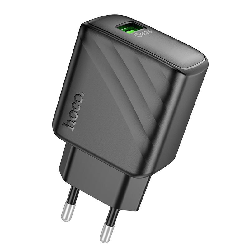 Мережевий зарядний пристрій HOCO CS21A Rich single port QC3.0 charger Black Одеса - фото 3