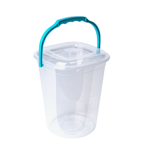 Відро 9л з кришкою пластик прозорий/бірюзовий Smart Алеана Житомир - изображение 1