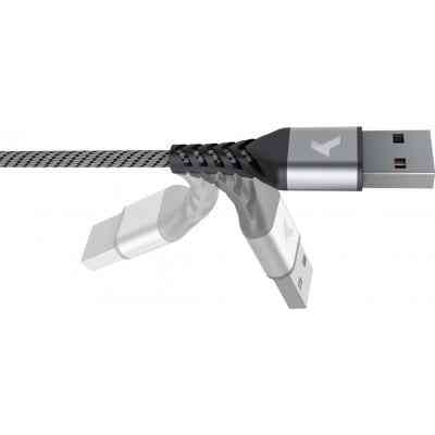 Дата кабель USB 2.0 AM to Micro 5P 1.0m Flex Gray Pixus (4897058531145) Вінниця