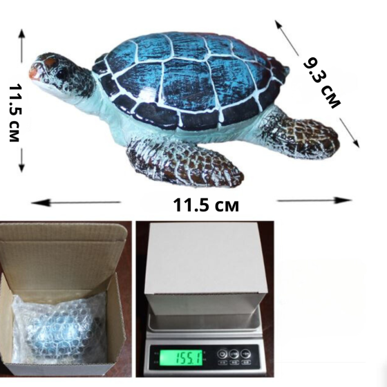 Садова фігура Морська Черепаха для міні-саду, дачної ділянки, аквариума, флорариума,мосаріума Одеса