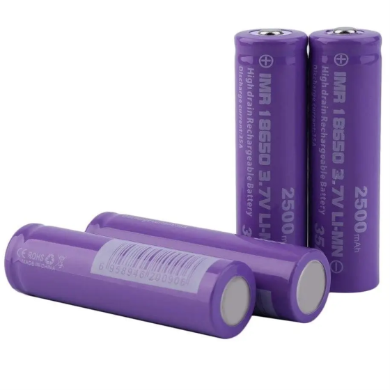 Аккумулятор высокотоковый 18650 IMR 35A 3.7V 2500mAh Li-Mn (Фиолетовый) Винница