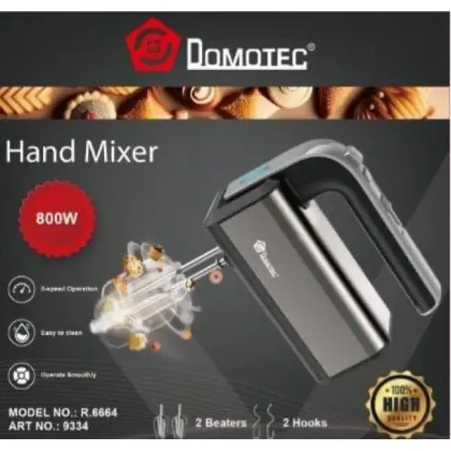 Миксер Domotec R.6664 5 скоростей , режим Турбо, 800 вт Киев - изображение 1