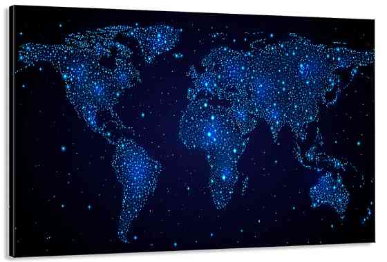 Картина полотно у вітальню / спальню  Мапа Світу   MLP_377 ( 60х30см ) 90х180см Київ