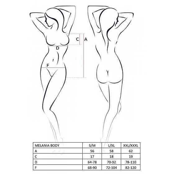 Боді Passion MELANIA BODY XXL/XXXL, black Sex Aura Київ