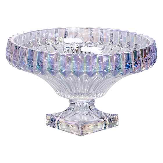 Yiwu Фруктовниця скляна на ніжці Ø29 (см) кругла ваза для фруктів цукерниця Прозорий HP-19-150R Коломыя