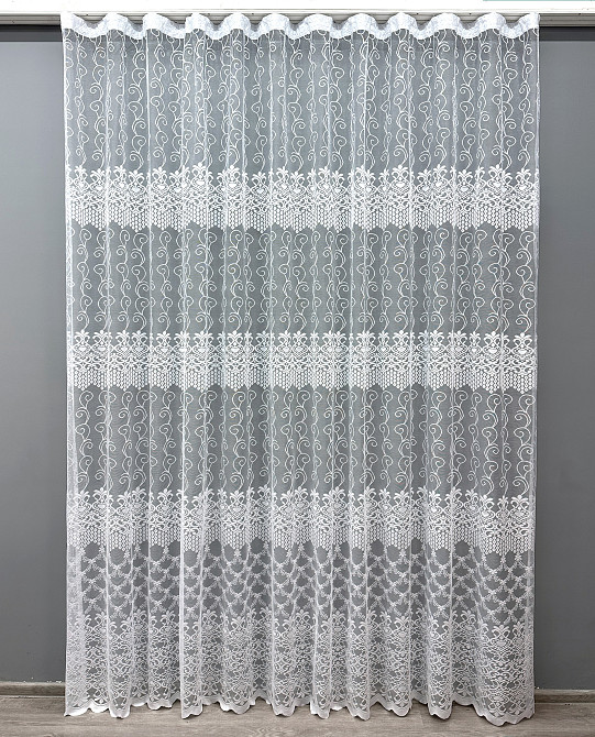 Тюль жакард, колір білий 1610т Київ - фото 7