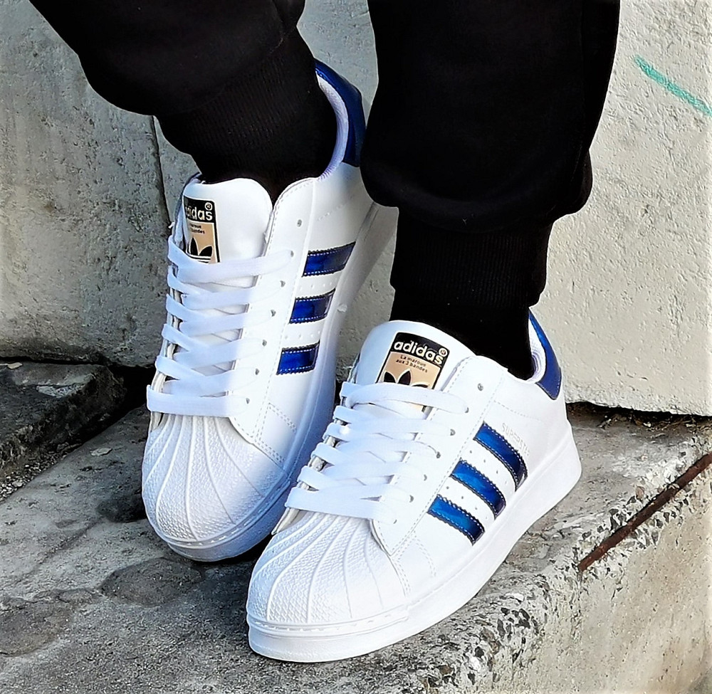 Кросівки Adidas Superstar Білі Адідас Суперстар Шкіряні (розміри: 36,37,38,39,40) — 29-7 Відео Огляд Дніпро - фото 9