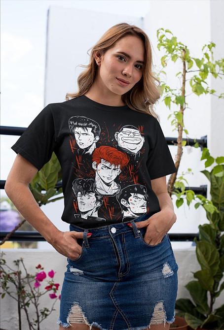 Футболка з аніме принтом Аніме Баскетбалл Слам Дунк оверсайз (S/M/L) Чорний AnimeJ0429 Дніпро - фото 3