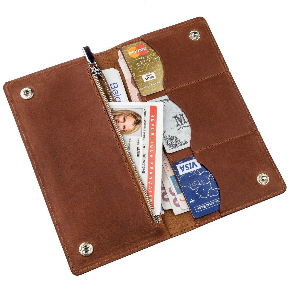 Бумажник мужской вертикальный матовый Рыжий (SHVIGEL) Киев - изображение 4