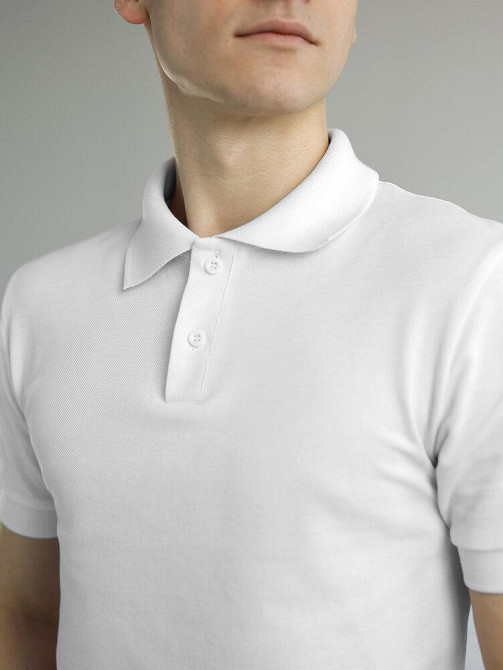 Белое базовое мужское поло веса/лето Pobedov Royal Киев - изображение 5