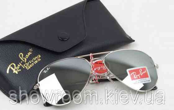Чоловічі сонцезахисні окуляри Ray ban aviator mirror silver 3026 (2906) Київ