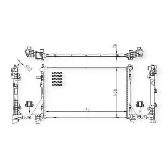 Радиатор охлаждения двигателя автомобиль Рено Master 2.3 dCi 10- Мукачево