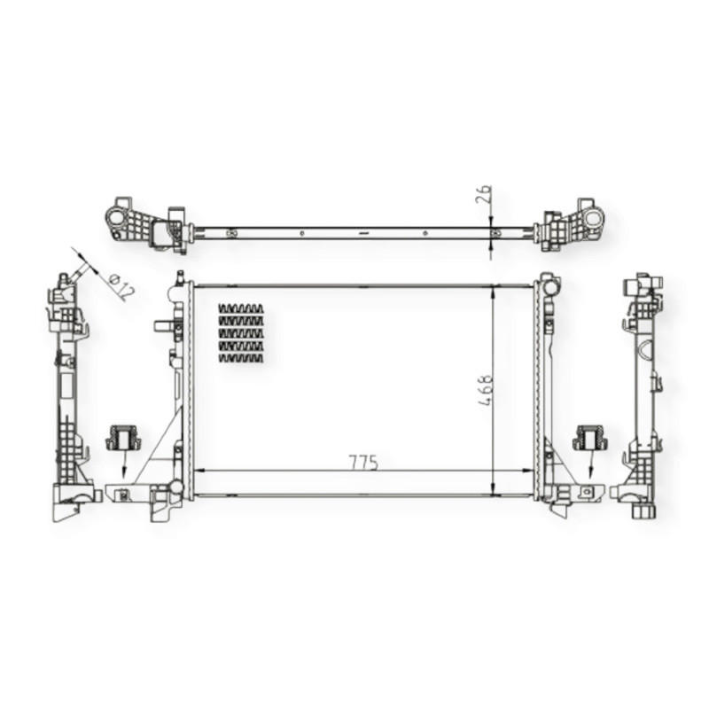 Радиатор охлаждения двигателя автомобиль Рено Master 2.3 dCi 10- Мукачево - изображение 1
