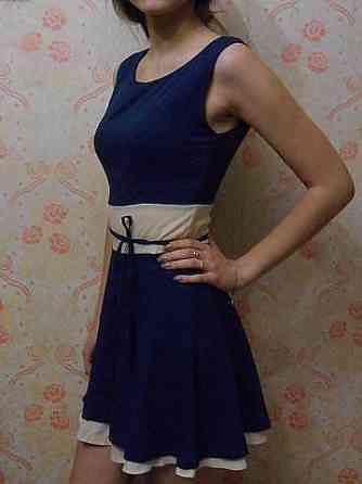 Сукня жіноча міні 42 синьо-бежевий Київ