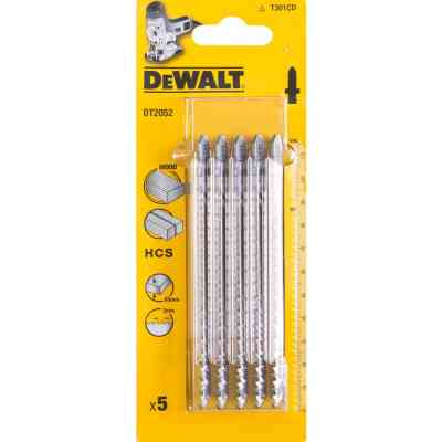 Полотно DeWALT для електролобзика, по деревині, фігурний, L=116, WL=87, 3 мм, 5 шт (DT2052) Вінниця