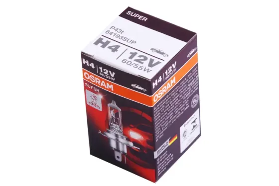 Лампа галогенная 12В  H4/P43t Osram 60/55  +30% Super Винница