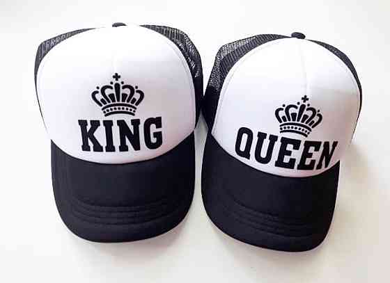 Парні кепки KING/QUEEN з коронами Червоний Чернівці