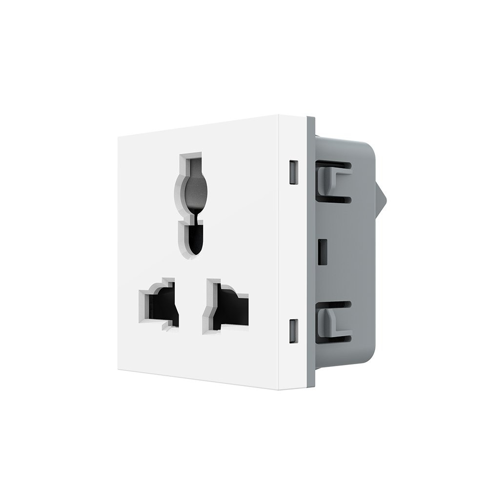 Універсальна розетка LIVOLO 12-в-1, з заземленням і шторками, біла, 16А 250В, модуль (VL-FCT22 16A-2WP) Коломыя - изображение 4