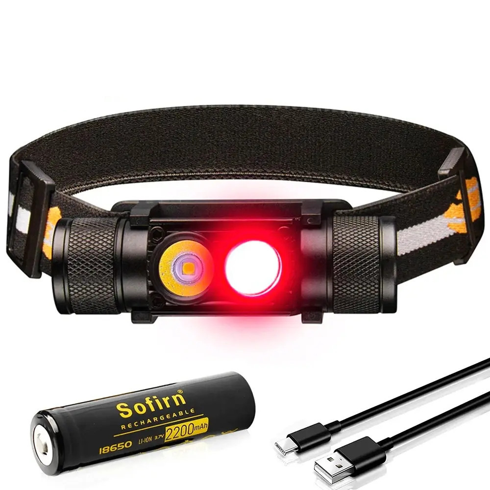 Тактичний налобний ліхтар Sofirn H25LR з червоним світлом 660лм Вінниця - фото 1