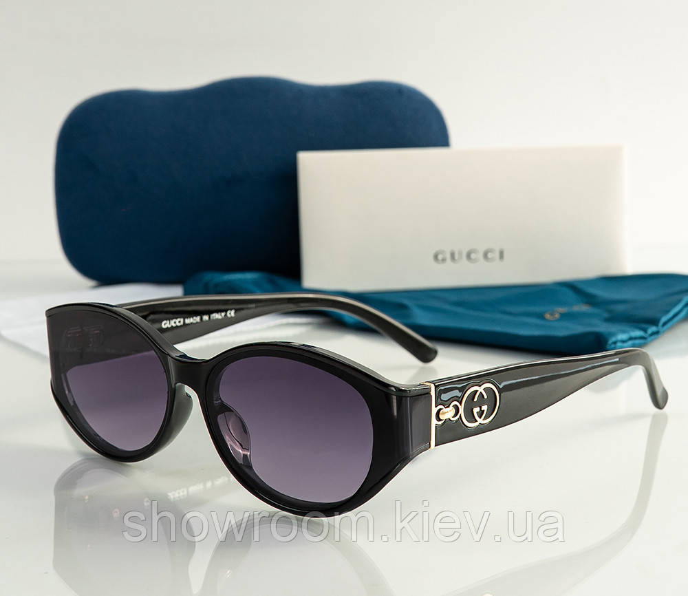 Жіночі сонцезахисні окуляри (5396) black Київ - фото 1