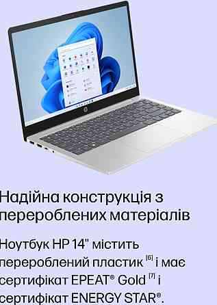 ЗАПАКОВАНИЙ! Ноутбук HP 14-em0022ua (A1VL8EA) Natural Silver. Київ