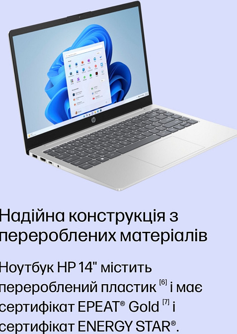 ЗАПАКОВАНИЙ! Ноутбук HP 14-em0022ua (A1VL8EA) Natural Silver. Київ - фото 1
