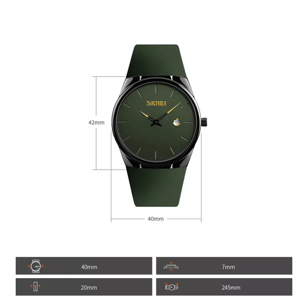 Наручные кварцевые часы Skmei 1509 Зеленый Винница - изображение 7