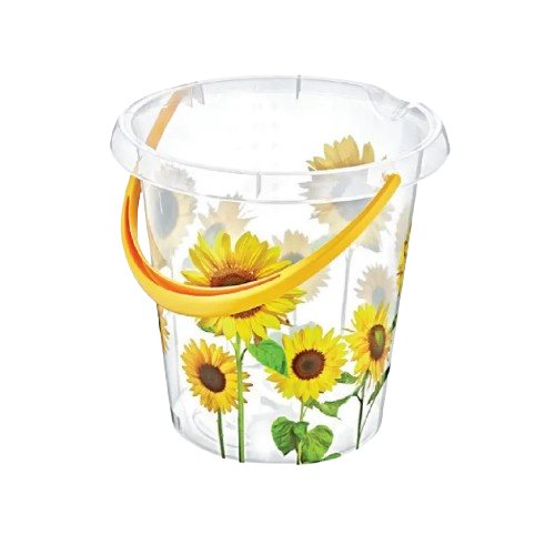 Відро 12л б/кришки пластик з декором мікс ELIF Житомир - фото 4