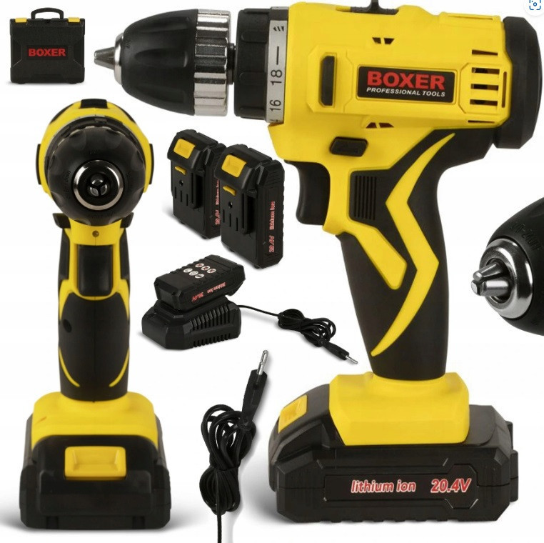 SR-017 Аккумуляторная Шуруповерт 20,4В с LED, 2 Скорости, 2x2Аh, Чемодан, 13 Аксессуаров в Комплекте Одесса - изображение 1