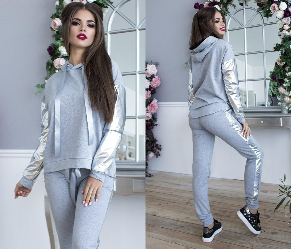 Жіночий трикотажний спортивний костюм “Mystery" оптом | Батал | Розпродаж моделі Київ - фото 3