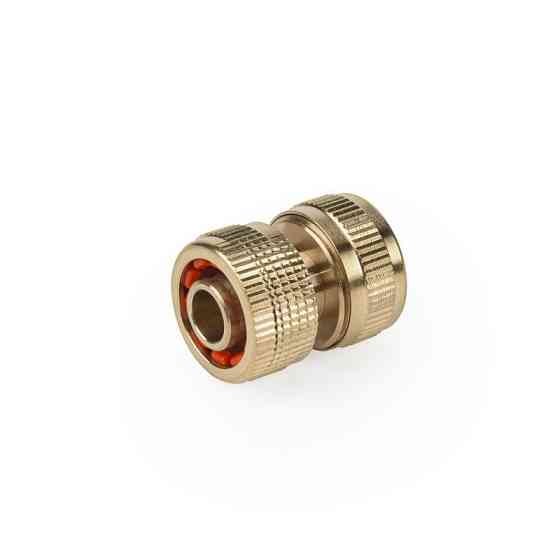 Муфта, з'єднувач для шлангів 1/2", 5/8", латунний, BR-2100 Київ