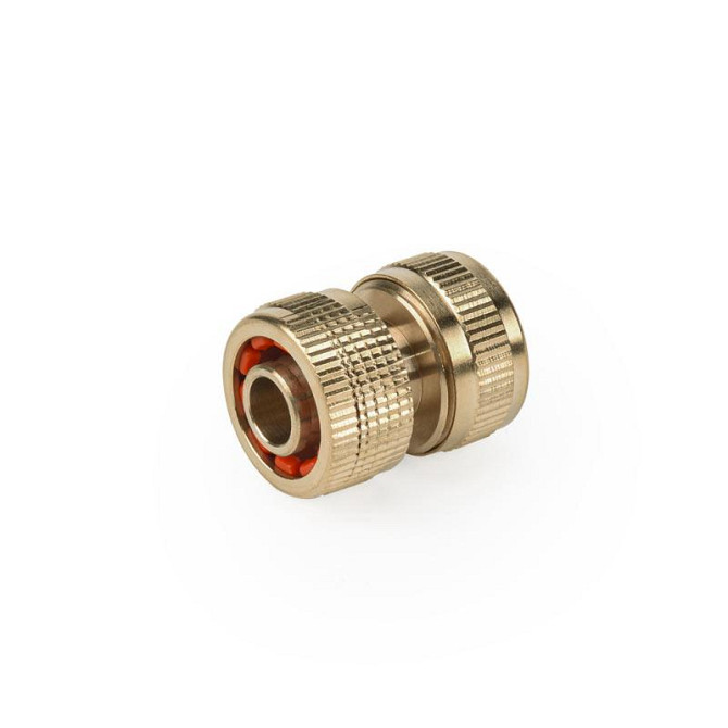 Муфта, з'єднувач для шлангів 1/2", 5/8", латунний, BR-2100 Київ - фото 1