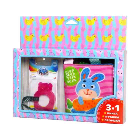 М'яка книжка-шуршалка "Зайчик" Книжковий хмарочос 403761 з прорізувачем Вінниця