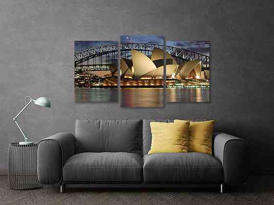 Модульна картина у вітальню/ спальню Опера Сідней  Art-541_3 100x150 см Київ