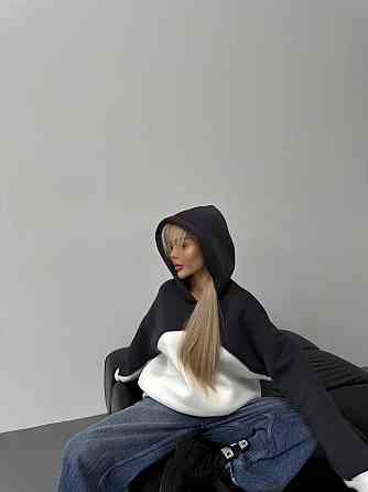 Женская базовая теплая худи на флис турецкая трехнить Одесса