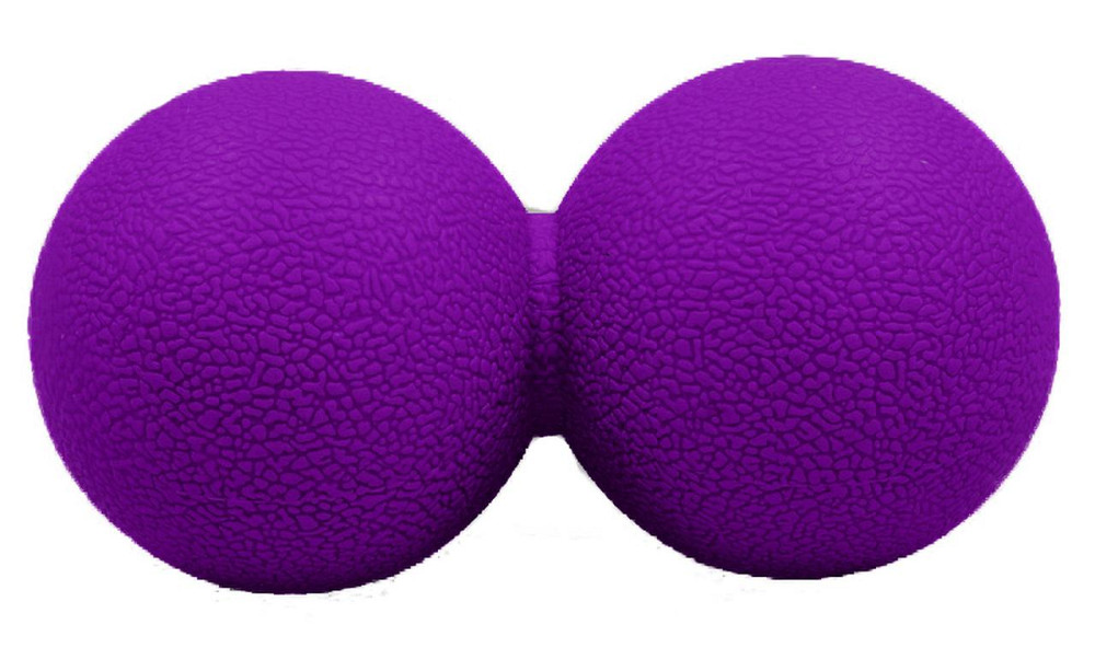Масажний м'ячик EasyFit TPR подвійний 12х6 см фіолетовий Коломия - фото 2