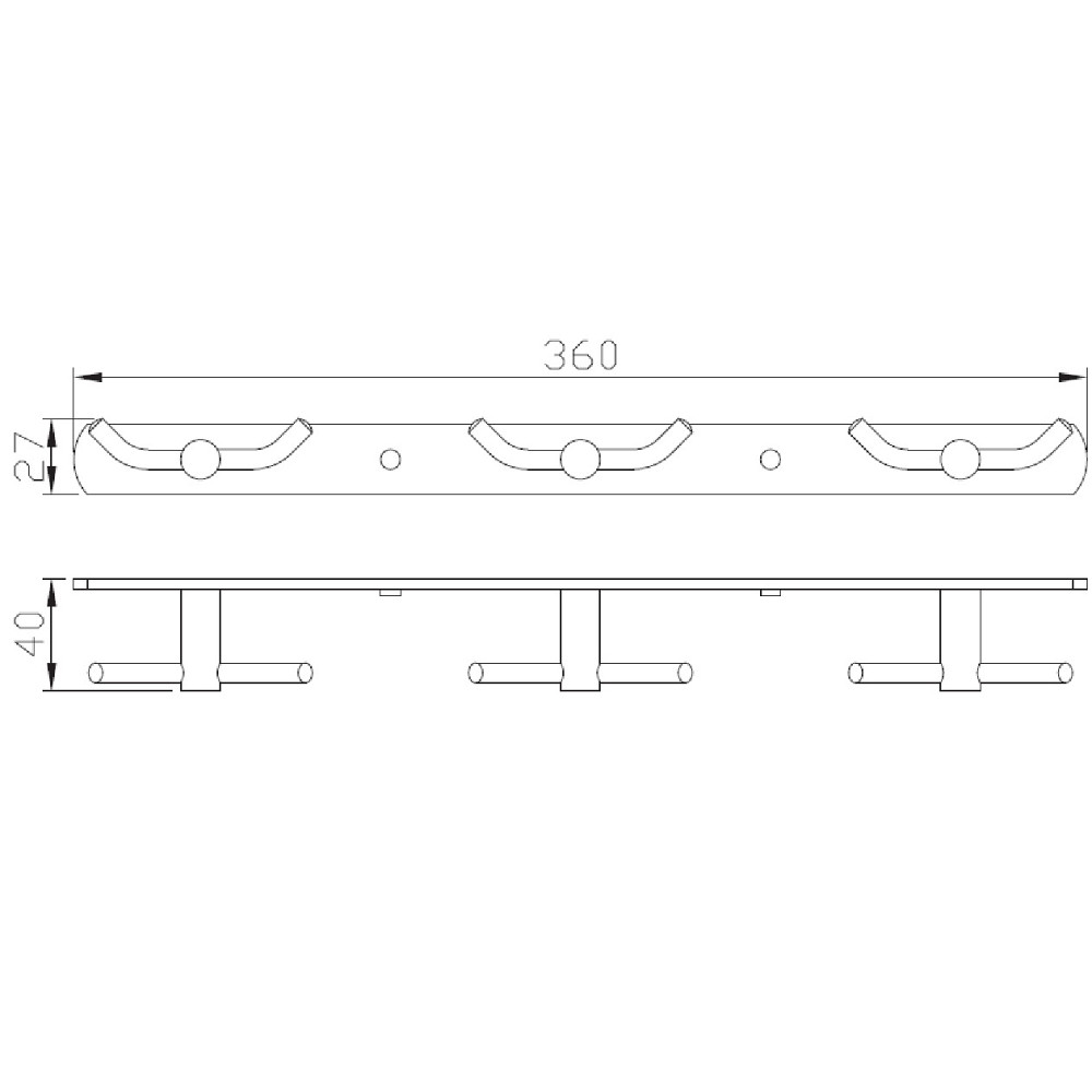 Планка з гачками Perfect Sanitary Appliances SP 8135 Луцк - изображение 2