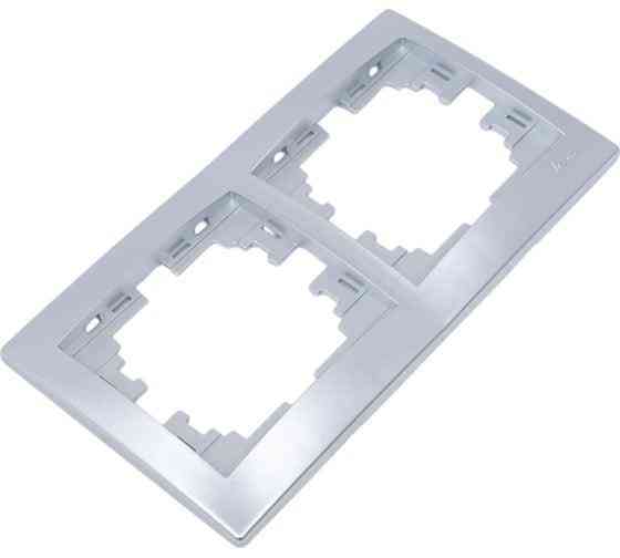 MIRA Рамка 2-а горизонтальна метал сірий зі вставкою Lezard Харків