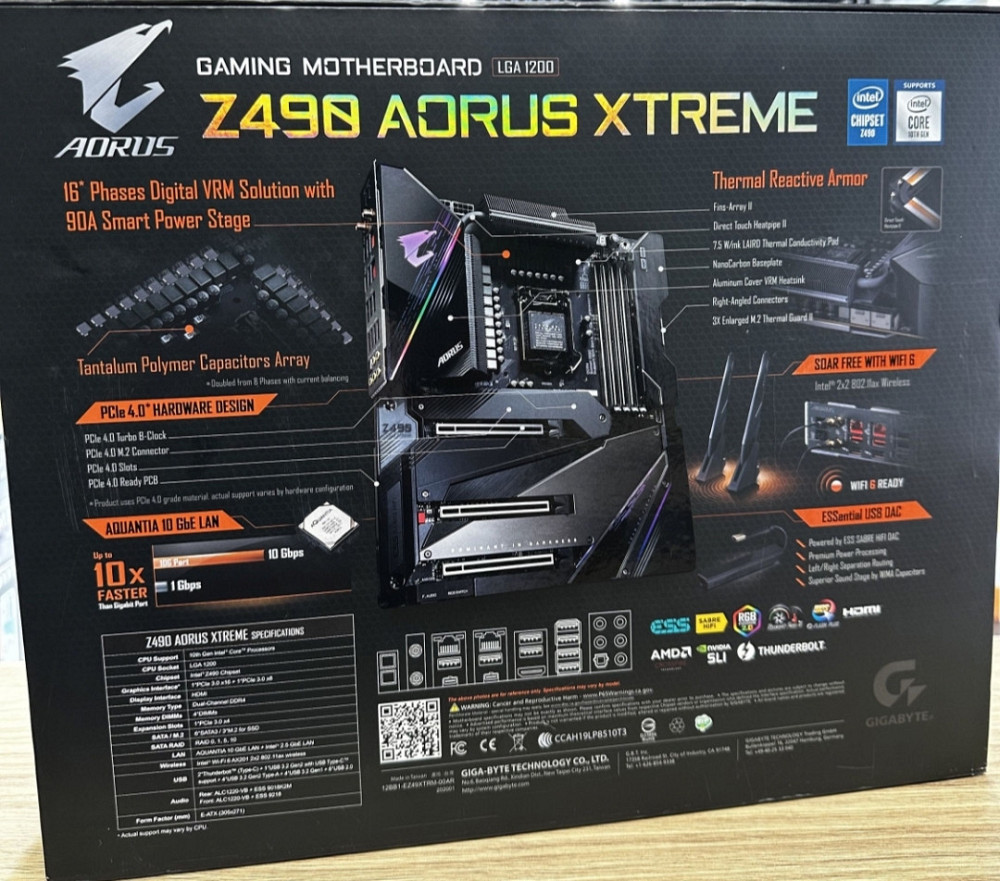 Материнская плата: AORUS Z490 Xtreme LGA 1200+ оперативка.Нова !!! Киев - изображение 2