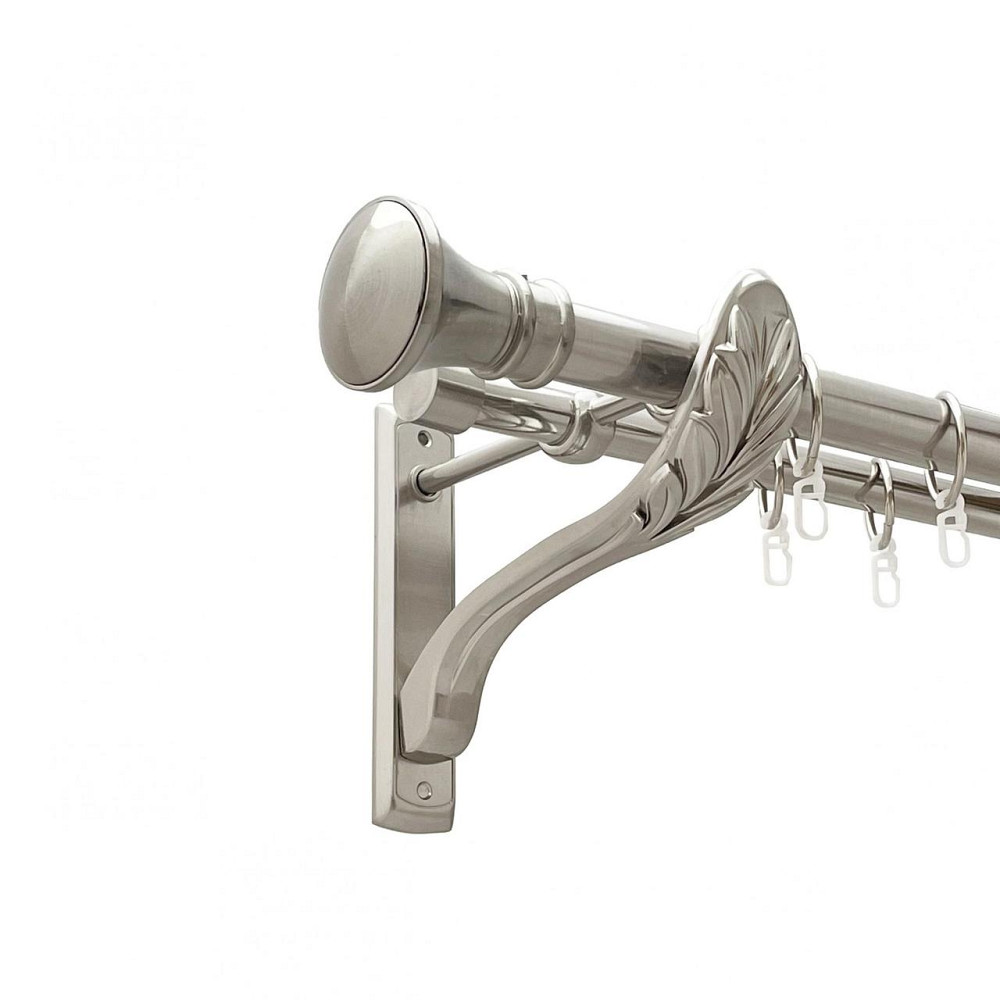 Карниз Orvit Люксор металевий дворядний ретро гладка труба кільце металеве Нержавіюча Сталь 25\19 мм 240 см (00-00021605) Львів - фото 1