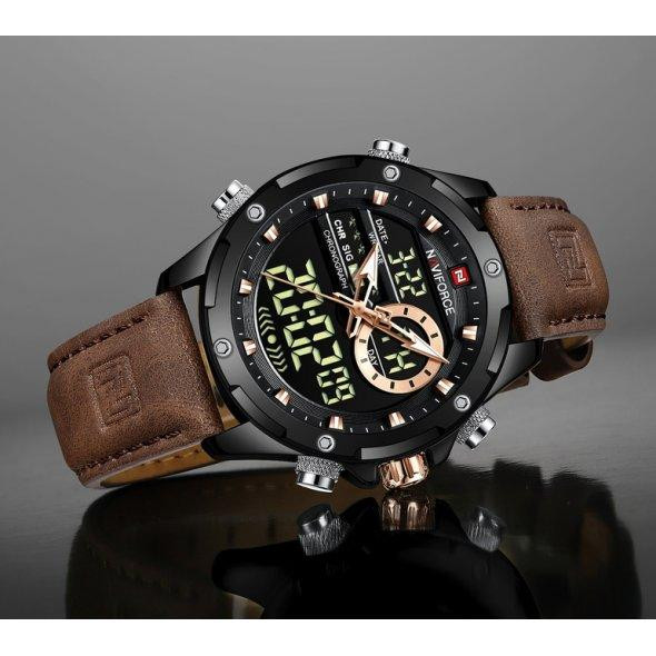 Тактические водостойкие кварцевые часы Naviforce Pride black Киев - изображение 3