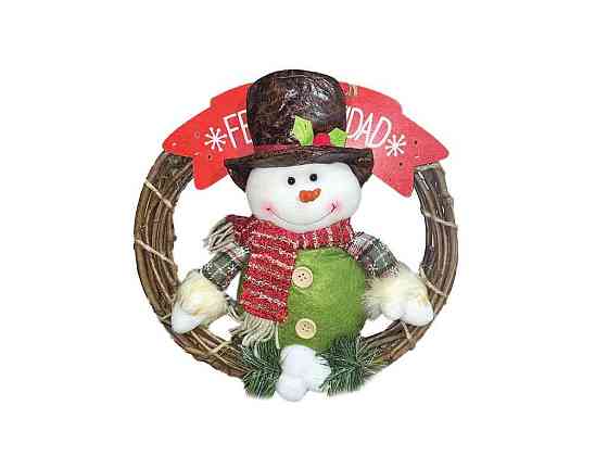 Фігурка-підвіска новорічна Snowman 30.5см M17242 ТМ STENSON Київ
