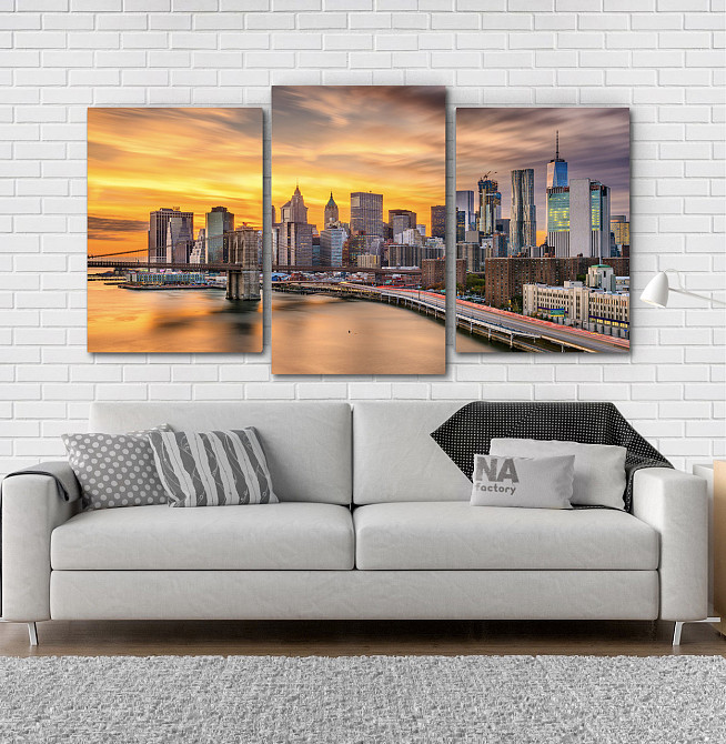 Модульная картина Город Рассвет Art-203_3 Киев - изображение 2