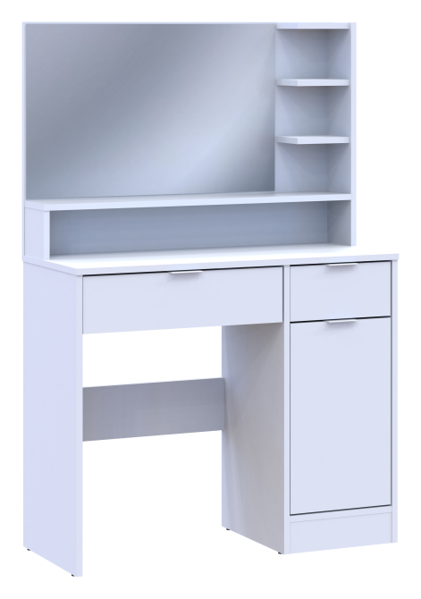 Туалетний столик з дзеркалом Doros Естель 90х38х135 см Білий (DRS-011472) Львів - фото 4