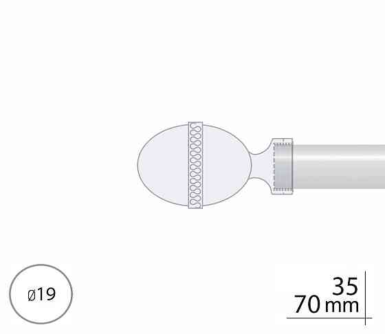 Закінчення для карнизу Orvit ФАРЖЕ 19 мм ЗОЛОТО Львів