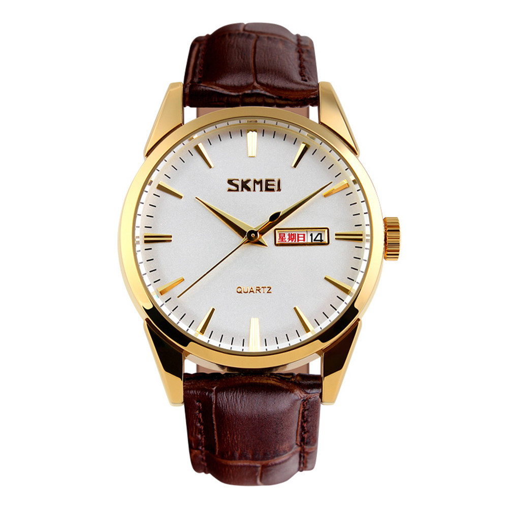 Skmei 9073GDWT-B Gold-White men Київ - фото 1