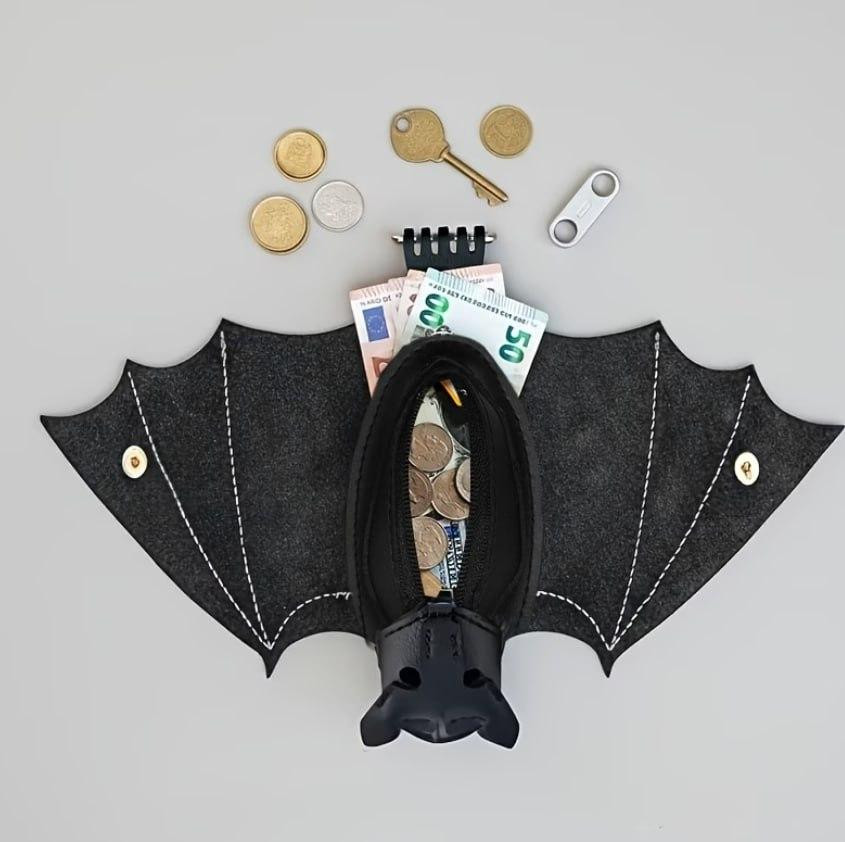 Кошелек для монет в форме летучей мыши с карабином PU кожа, чехол для мелочей на молнии Киев - изображение 5