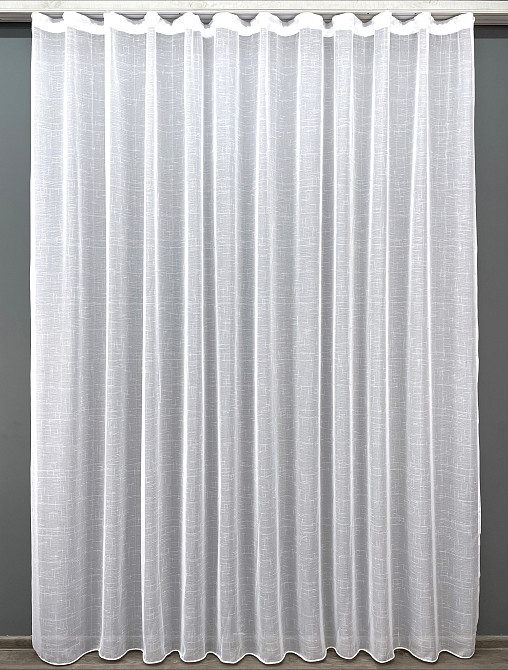 Тюль VR-Textil 1208т Івонна Льон Білий з срібним вкрапленням 500х270 см (43-050) Київ - фото 2